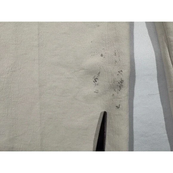 Aritzia Wilfred Effortless Oatmeal Beige Pant Wide Leg Pleated Trousers Sz 8 - Picture 12 of 13